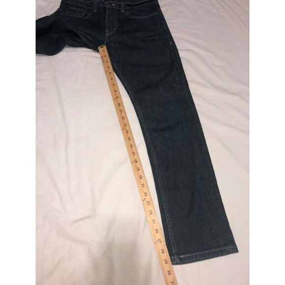 Levis 511 Mens Jeans W32 L30 Slim Fit Dark Wash Blue Contrast Stitching Stretch - Picture 10 of 10